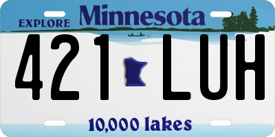 MN license plate 421LUH
