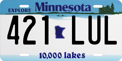 MN license plate 421LUL