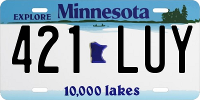MN license plate 421LUY
