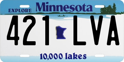 MN license plate 421LVA