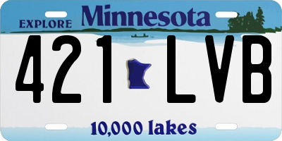 MN license plate 421LVB