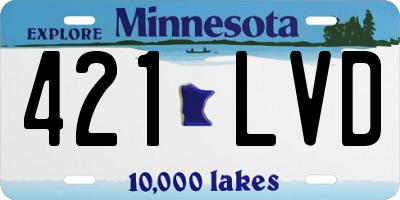 MN license plate 421LVD