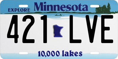 MN license plate 421LVE