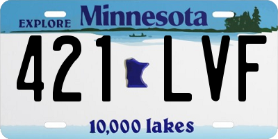 MN license plate 421LVF