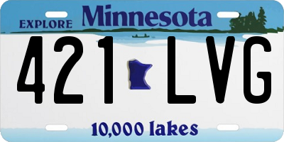 MN license plate 421LVG