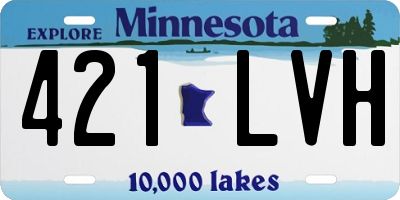 MN license plate 421LVH