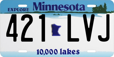 MN license plate 421LVJ