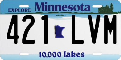 MN license plate 421LVM