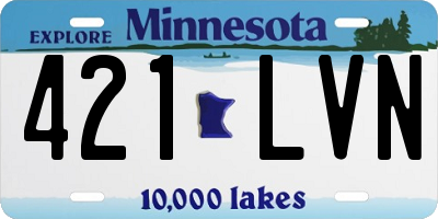 MN license plate 421LVN