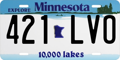 MN license plate 421LVO