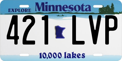 MN license plate 421LVP