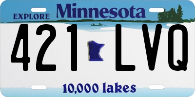 MN license plate 421LVQ