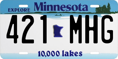 MN license plate 421MHG