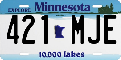 MN license plate 421MJE