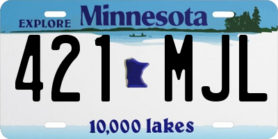 MN license plate 421MJL