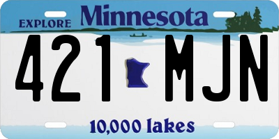 MN license plate 421MJN