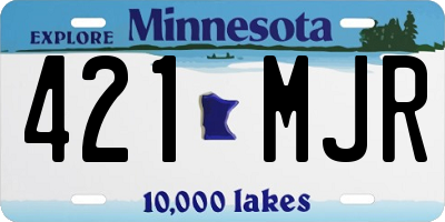 MN license plate 421MJR