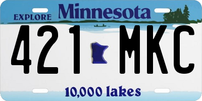 MN license plate 421MKC