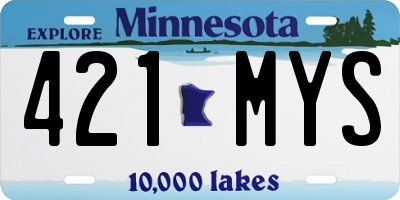 MN license plate 421MYS