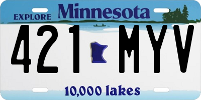 MN license plate 421MYV