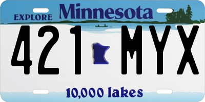 MN license plate 421MYX