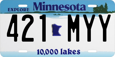 MN license plate 421MYY
