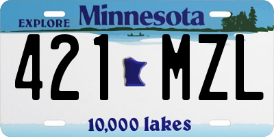 MN license plate 421MZL
