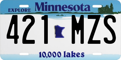 MN license plate 421MZS