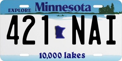 MN license plate 421NAI