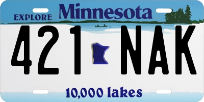 MN license plate 421NAK