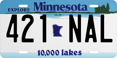 MN license plate 421NAL