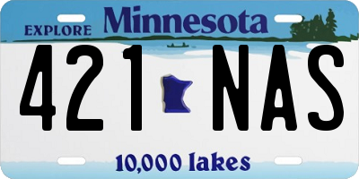 MN license plate 421NAS