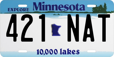 MN license plate 421NAT