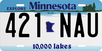 MN license plate 421NAU