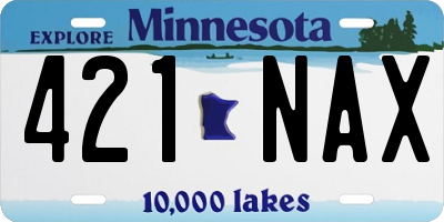 MN license plate 421NAX