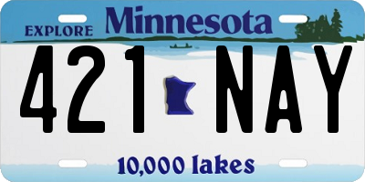 MN license plate 421NAY