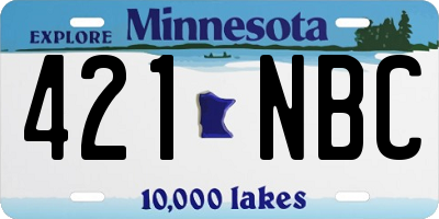 MN license plate 421NBC