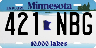 MN license plate 421NBG
