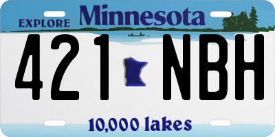 MN license plate 421NBH