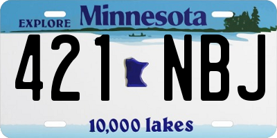 MN license plate 421NBJ
