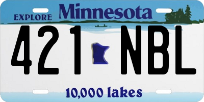 MN license plate 421NBL