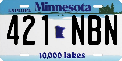 MN license plate 421NBN
