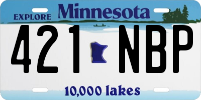 MN license plate 421NBP