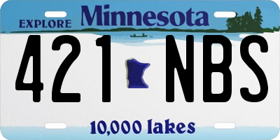 MN license plate 421NBS