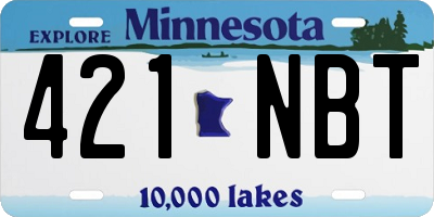 MN license plate 421NBT