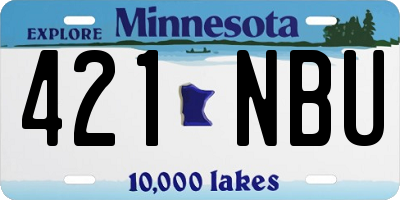 MN license plate 421NBU