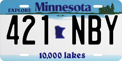 MN license plate 421NBY