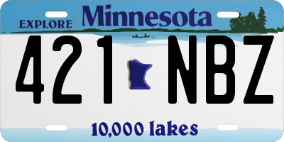 MN license plate 421NBZ