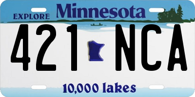 MN license plate 421NCA