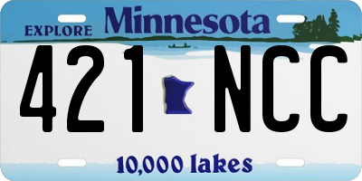 MN license plate 421NCC